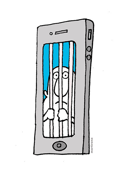 Prisoner of mobile phone